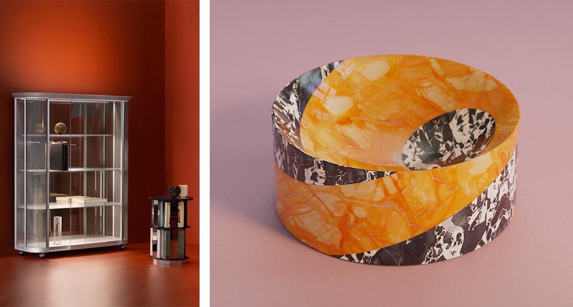 Maison&Objet In the City - 23-28 Mar. 2022 - Saint-Germain-des-Prés - Vitrine BITRINAH de Maison Pouenat © Jean-Pierre Vaillancourt - Collection EXCELSIOR  - vide poche © Pierre Gonalons x Up&Up